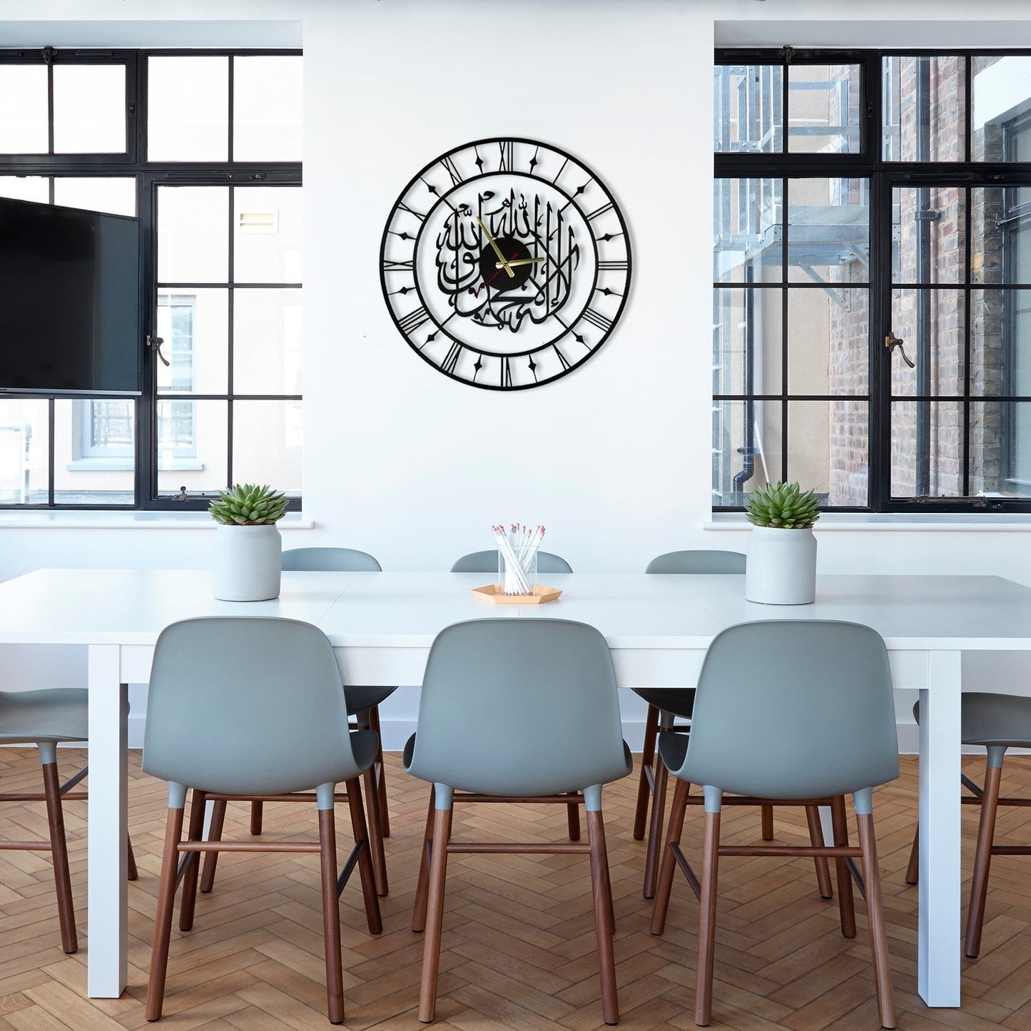 Kalma Shahdat Wall Clock with Roman Numerals