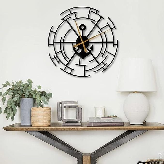 Ship Anchor 3D Wall Clock